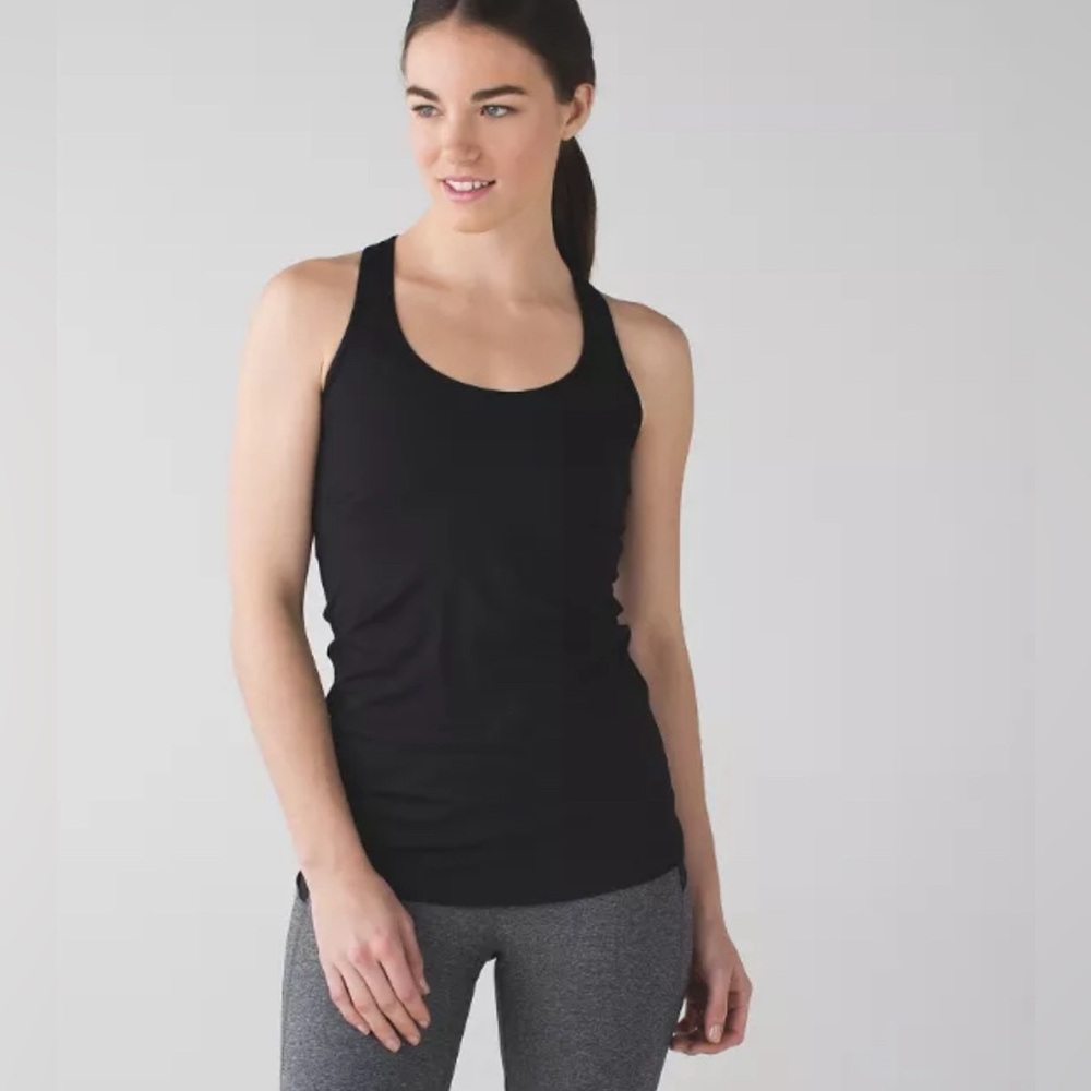 Lululemon Cool Racerback Tank, black, size 6
